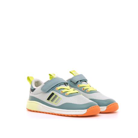 Sneakers garçon textile lacets- fermeture adhésive barefoot Black+bleu foncé–turquoise+Grey 17 - vertbaudet enfant 