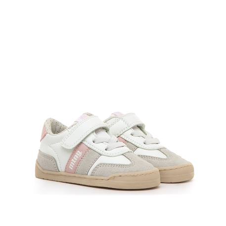 Sneakers filles synthétique lacets- fermeture adhésive barefoot Green+White 10 - vertbaudet enfant 
