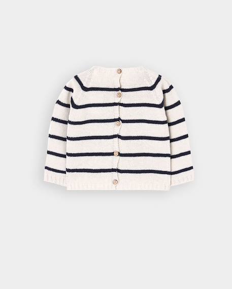 Pull à rayures pour bébé Blanc 2 - vertbaudet enfant 