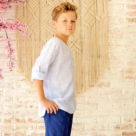 Chemise rayée   - cérémonie   robinson Bleu rayures 5 - vertbaudet enfant 
