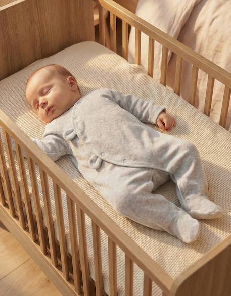 Pyjama dors-bien en velours chiné Gris 2 - vertbaudet enfant 