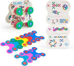 Jouet-Jeux d'imagination-Jeux de construction-Tiny & mighty clixo - jeu de construction magnétique, flexible, durable & imaginatif - 9 pièces - dès 4 ans
