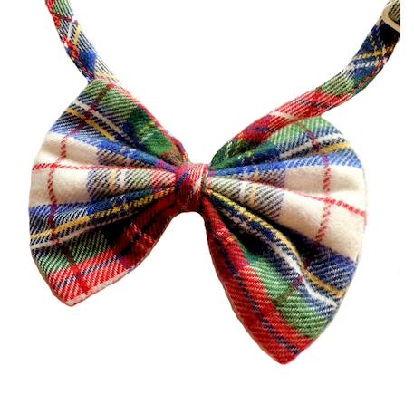Nœud papillon noël enfant  tartan Rouge clair tartan blanc vert+Rouge foncé vert sapin 4 - vertbaudet enfant 