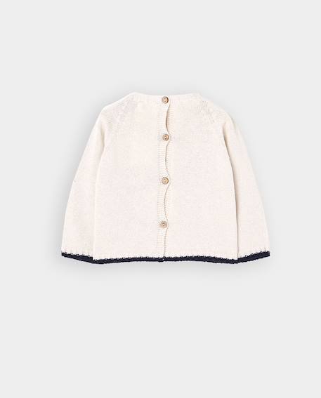 Pull pour bébé avec imprimé lettres Blanc 2 - vertbaudet enfant 