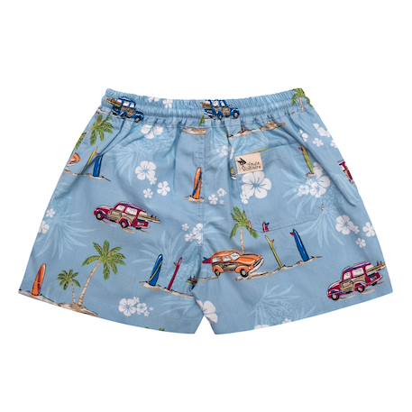 Short de bain    imprimé voitures rétro  swimboy Bleu clair imprimé voitures 5 - vertbaudet enfant 