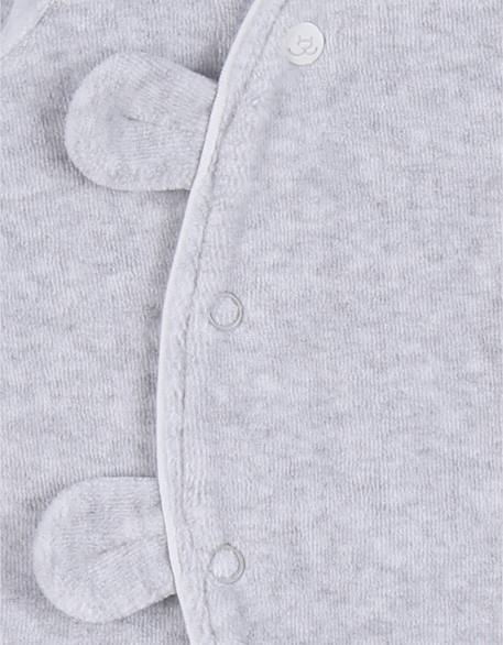 Pyjama dors-bien en velours chiné Gris 4 - vertbaudet enfant 