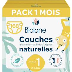 -Couches taille 1 (6 paquets - 168 couches)