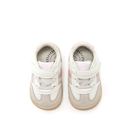 Sneakers filles synthétique lacets- fermeture adhésive barefoot Green+White 8 - vertbaudet enfant 
