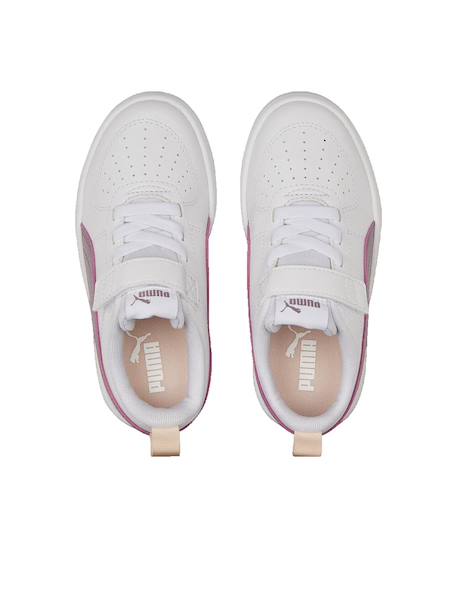 Baskets fille rickie junior Blanc+Rose 2 - vertbaudet enfant 