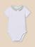 Body col vichy en coton biologique Rayure amande 1 - vertbaudet enfant 
