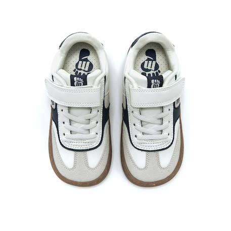 Sneakers garçon synthétique lacets- fermeture adhésive barefoot White 2 - vertbaudet enfant 