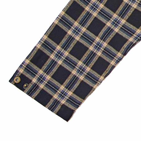 Chemise carreaux tartan    et   col mao  rimbaud Marron noir beige 5 - vertbaudet enfant 