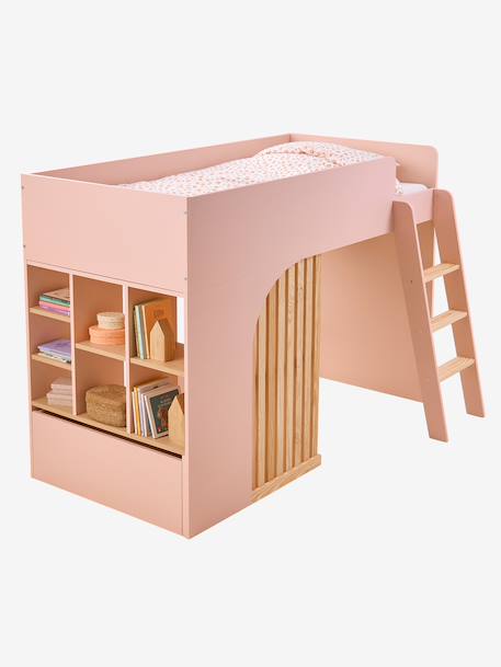 Lit mezzanine enfant avec rangement Playful blanc+rose+vert 19 - vertbaudet enfant 