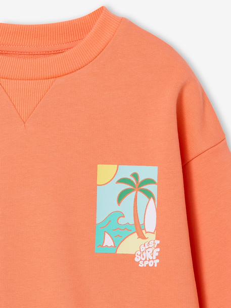 Sweat col rond manches longues jaune pâle+mangue+vert d'eau 13 - vertbaudet enfant 