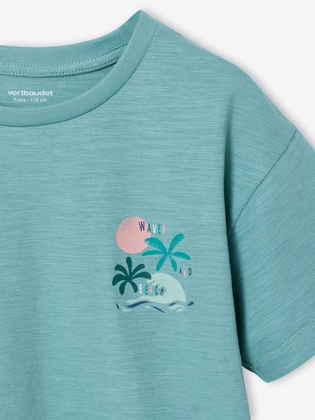 T-shirt garçon maxi motif dos écru+vert sauge 8 - vertbaudet enfant 