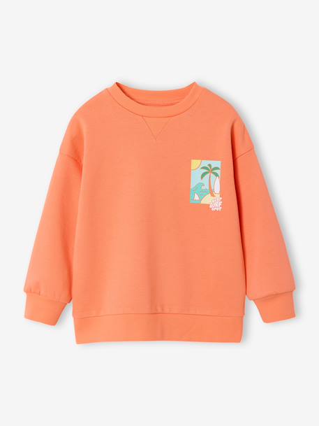Sweat col rond manches longues jaune pâle+mangue+vert d'eau 11 - vertbaudet enfant 
