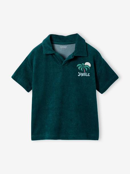 Polo garçon manches courtes vert sapin 2 - vertbaudet enfant 
