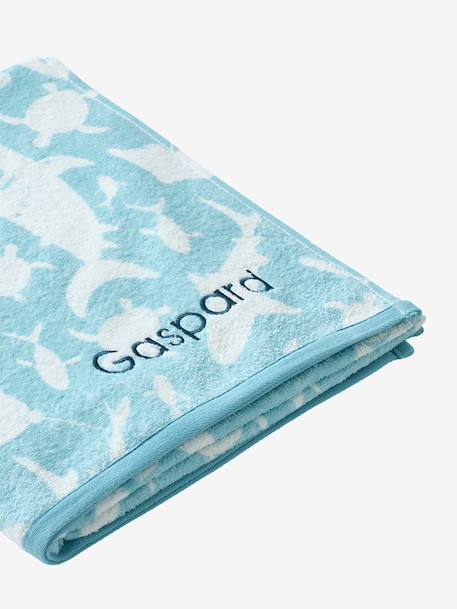 Serviette de bain / plage personnalisable, avec coton recyclé bleu imprimé+mauve+menthe+rayé bleu+rose imprimé 4 - vertbaudet enfant 