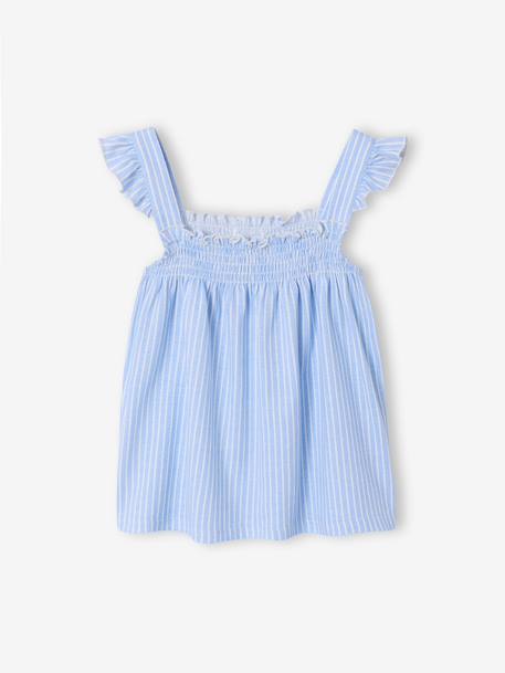 Pyjashort bretelle fille coton bleu ciel 2 - vertbaudet enfant 