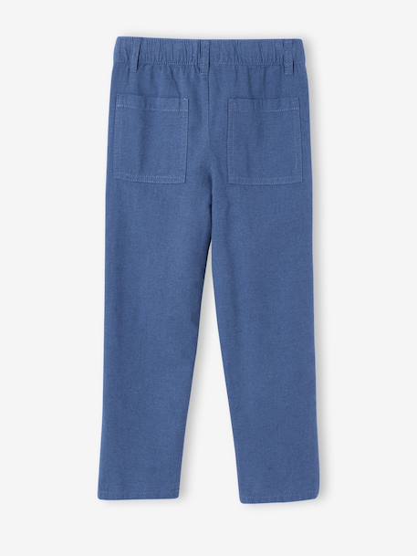Pantalon garçon léger morphologie fin bleu 3 - vertbaudet enfant 