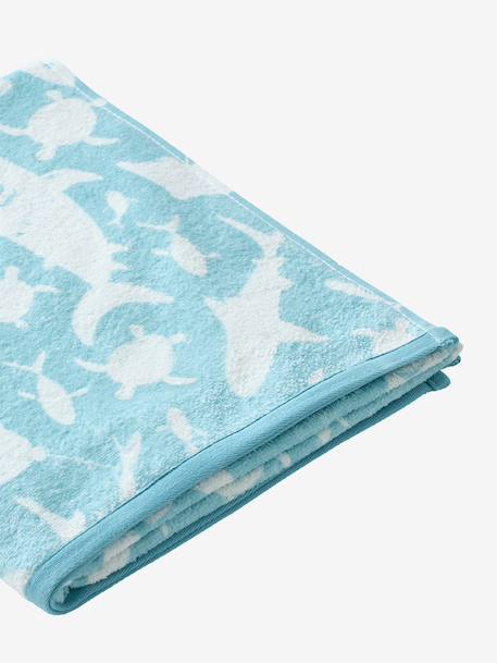 Serviette de bain / plage personnalisable, avec coton recyclé bleu imprimé+mauve+menthe+rayé bleu+rose imprimé 5 - vertbaudet enfant 