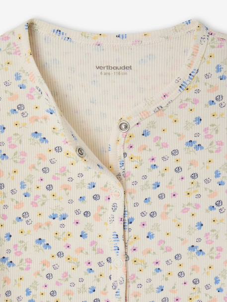 Lot de 2 pyjashort fleurs côtelés écru 11 - vertbaudet enfant 