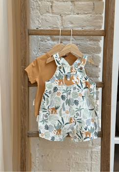 -Ensemble salopette bébé et t-shirt baroudeur