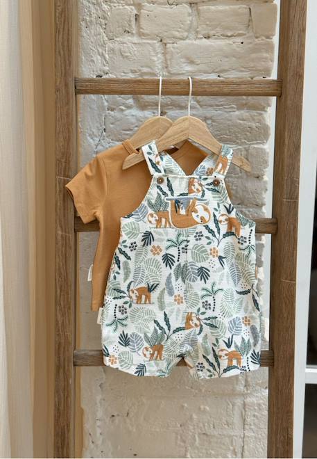 Bébé-Salopette, combinaison-Ensemble salopette bébé et t-shirt baroudeur