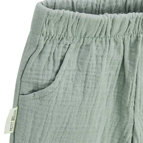 Ensemble bébé t-shirt et short en gaze de coton mini rêve Beige 4 - vertbaudet enfant 
