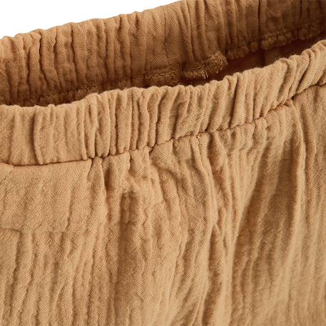 Pantalon enfant en gaze de coton baroudeur Moutarde 4 - vertbaudet enfant 