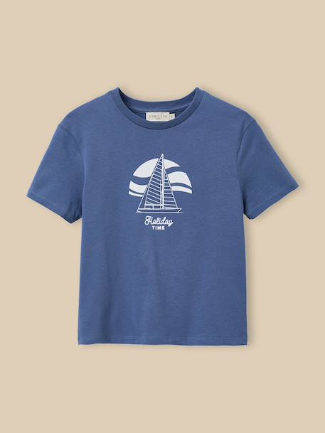 Pyja-short garçon - coton biologique Bleu 3 - vertbaudet enfant 