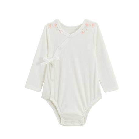 Ensemble body bébé et pantalon en pointelle badian Ecru 4 - vertbaudet enfant 