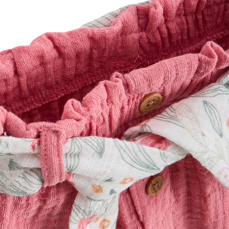 Pantalon enfant en gaze de coton anaelle Rose 4 - vertbaudet enfant 