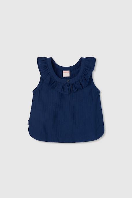 Blouse coton Bleu 1 - vertbaudet enfant 