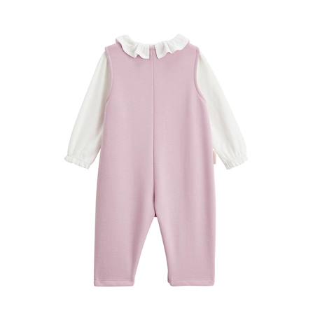 Ensemble salopette bébé en molleton et t-shirt miss chatchatchat Rose 3 - vertbaudet enfant 