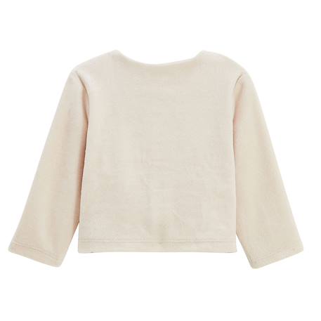 Ensemble bébé gilet et pantalon à pied en velours eden Beige 5 - vertbaudet enfant 