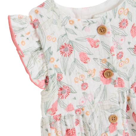 Barboteuse bébé en gaze de coton anaelle Rose 4 - vertbaudet enfant 