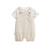 Ensemble salopette bébé en gaze de coton et t-shirt eden Beige 2 - vertbaudet enfant 