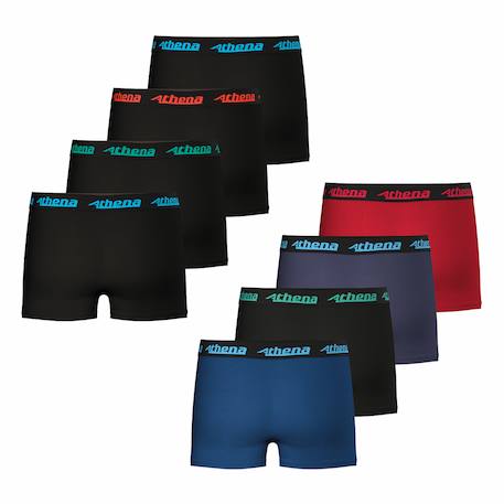 Lot de 8 boxers garçon my petit prix Noir-marine-gris-bleu+Noir-noir-noir-noir-noir-bleu-bleu-rouge 6 - vertbaudet enfant 