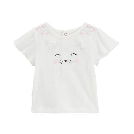 Ensemble bébé t-shirt en pointelle et legging badian Ecru 5 - vertbaudet enfant 