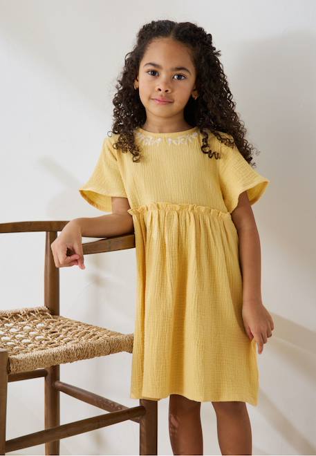 Bébé-Robe enfant en gaze de coton camila