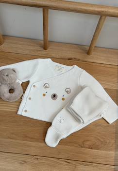-Ensemble bébé gilet et pantalon avec pieds en tricot mini rêve