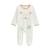 Pyjama bébé en velours ouverture pont mini rêve Ecru 2 - vertbaudet enfant 