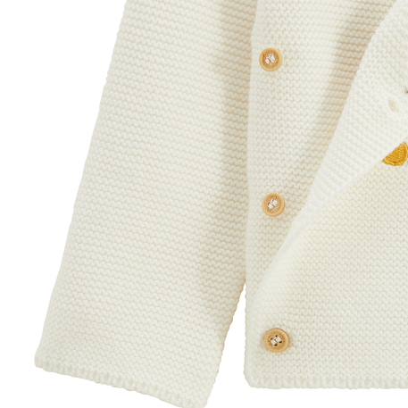 Ensemble bébé gilet et pantalon avec pieds en tricot mini rêve Ecru 3 - vertbaudet enfant 