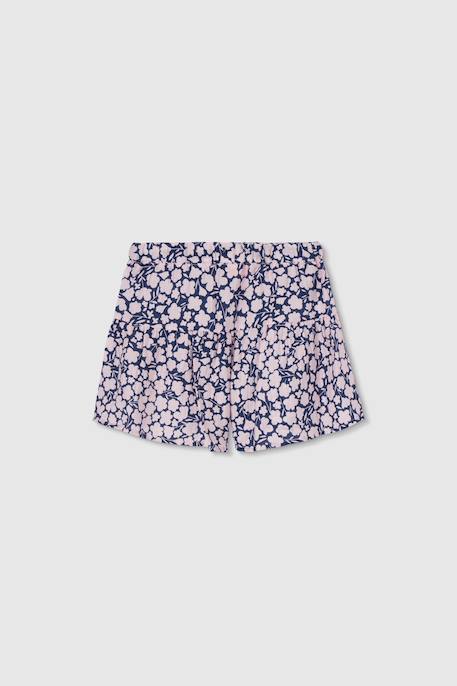 Jupe-culotte imprimée fleurs Multicolore 2 - vertbaudet enfant 