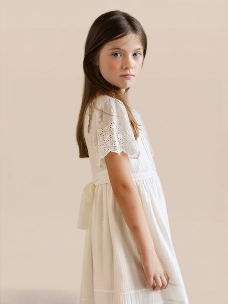 Robe fille jeanne - collection fêtes et mariages Blanc casse 3 - vertbaudet enfant 