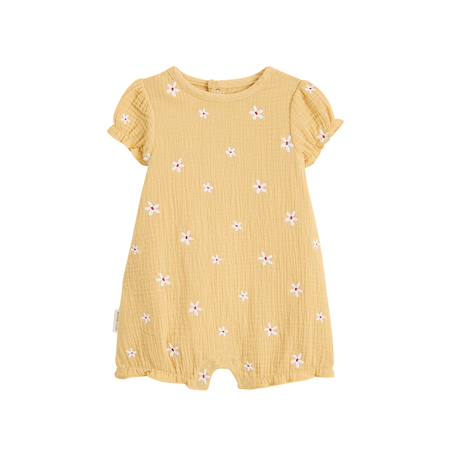 Barboteuse bébé en gaze de coton camila Jaune 2 - vertbaudet enfant 