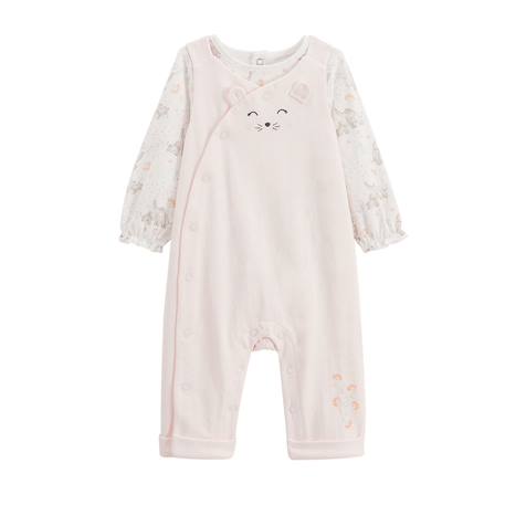 Ensemble salopette bébé et t-shirt badian Rose 2 - vertbaudet enfant 