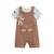 Ensemble salopette bébé en gaze de coton et t-shirt baroudeur Marron 2 - vertbaudet enfant 
