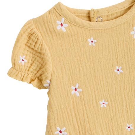 Barboteuse bébé en gaze de coton camila Jaune 4 - vertbaudet enfant 